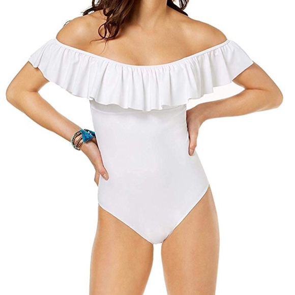 Raisins Other - 4/$25 Raisins White Ruffle One Piece Swimsuit